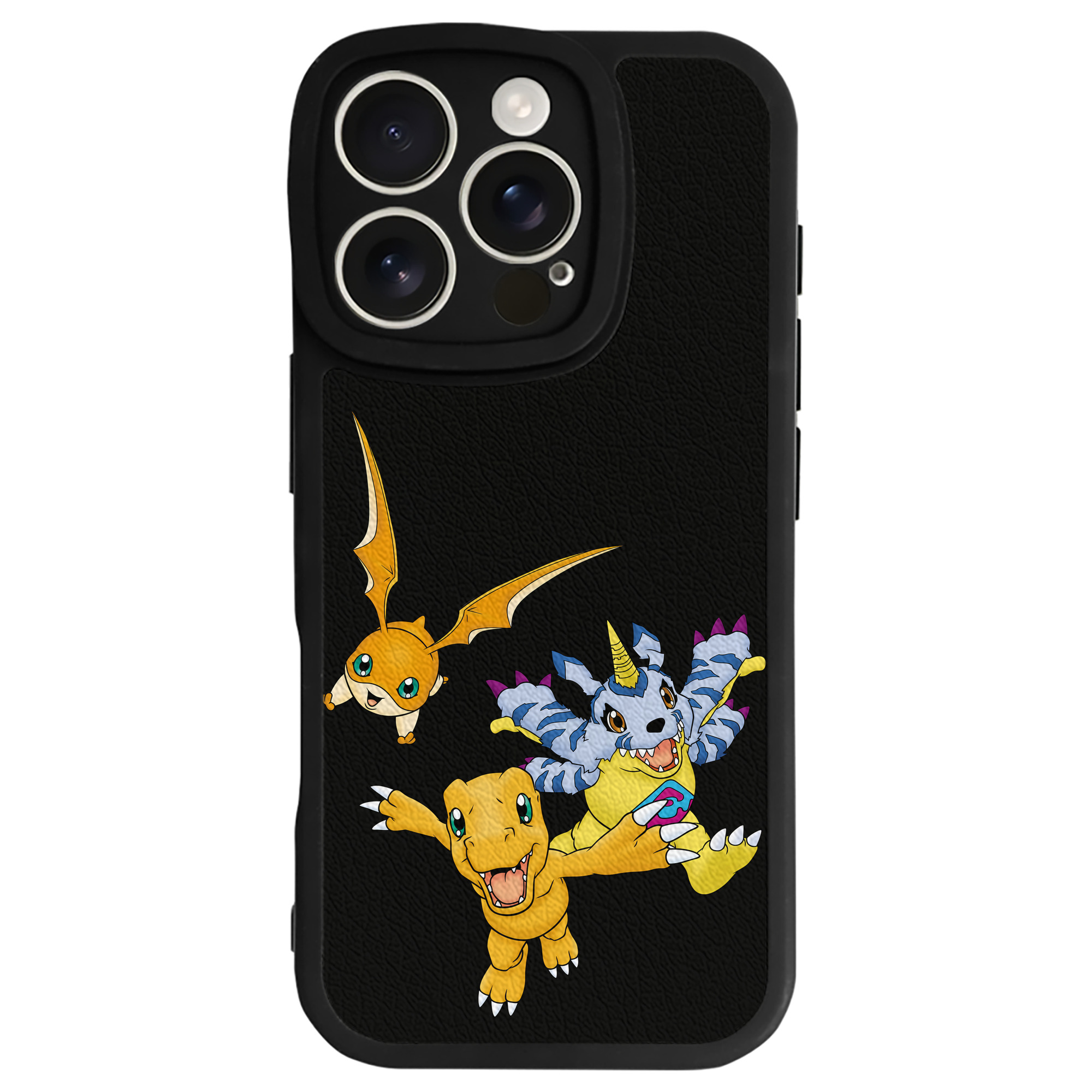 （画像用） Digimon デジタルモンスター/デジモン 【iPhone 16シリーズ対応】シリコンスマホケース（レザー調） 材質：シリコン